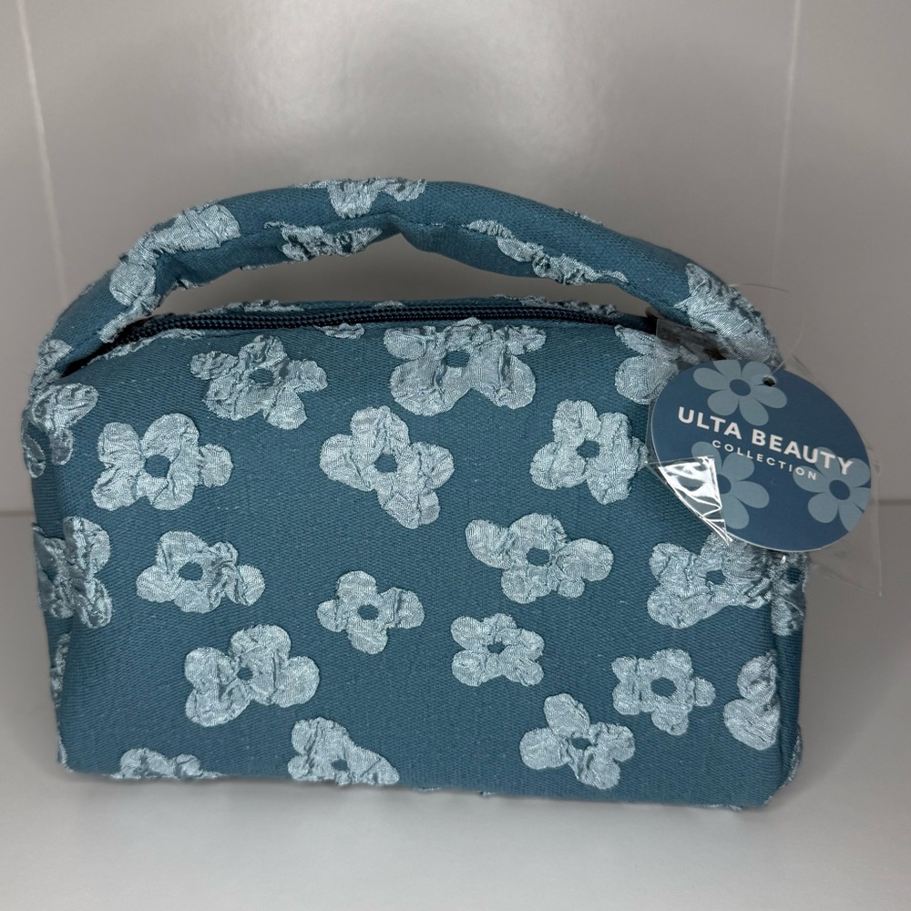 Ulta Beauty Denim and White Floral Bag